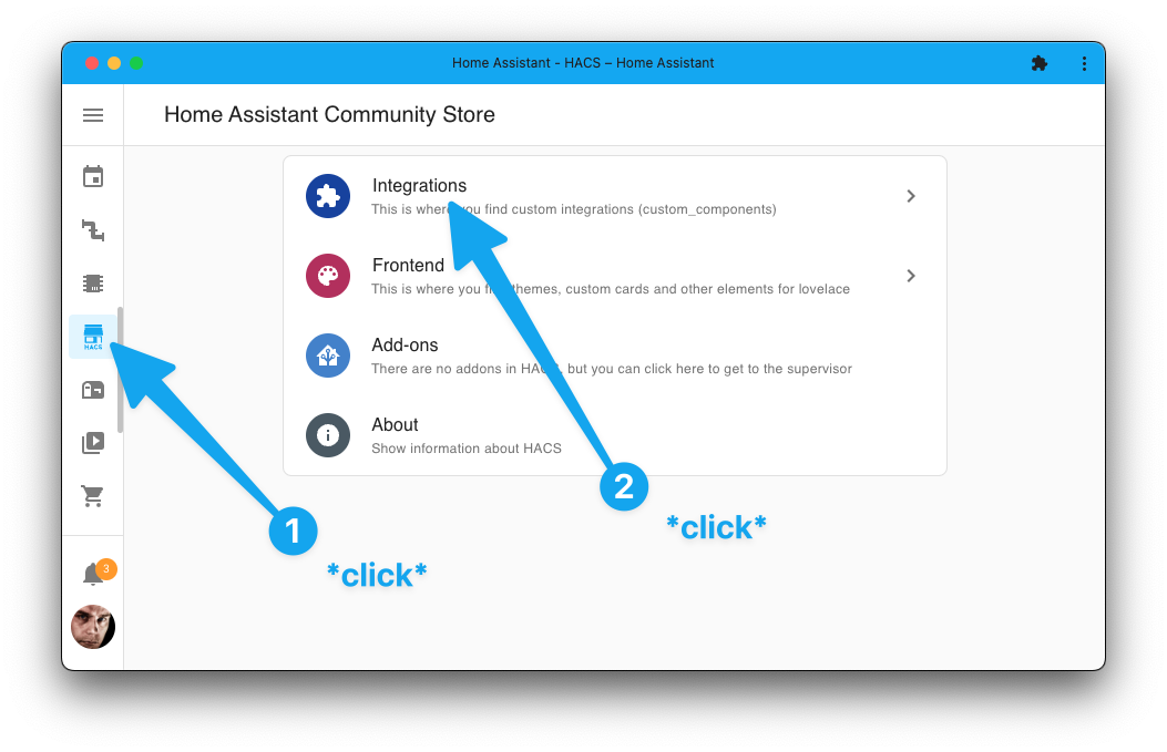 Screenshot showing the HACS dashboard.